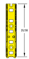 20 Inch (in) Length Stanchion