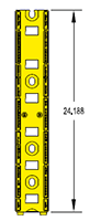 24 Inch (in) Length Stanchion