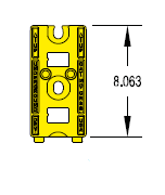 8 Inch (in) Length Stanchion