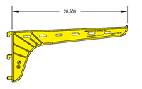 20 Inch (in) Length Low Profile Arm