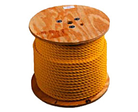 Twisted Yellow Polypropylene Ropes (Three Stand)