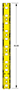 44 Inch (in) Length Stanchion